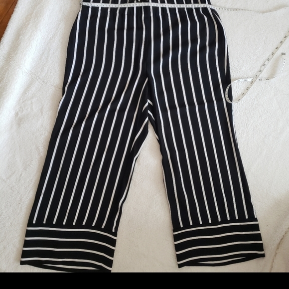 INC Women's Striped Pants size L black and white NWT - Picture 4 of 7